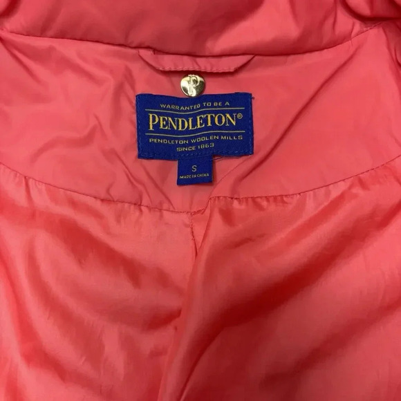 PENDLETON Base Warmth Duck Down Coral Puffer Jacket Size S - Picture 2 of 13